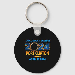 Clinton Ohio Eclipse 2024 Gesamtsolarzellen Schlüsselanhänger
