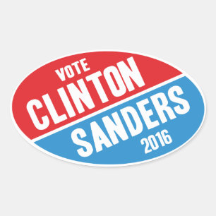 Clinton Sanders Autoaufkleber Ovaler Aufkleber
