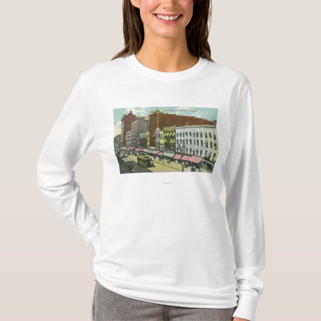 Clinton-Straßen-Ansicht der Hauptstraße T-Shirt (Vorderseite)