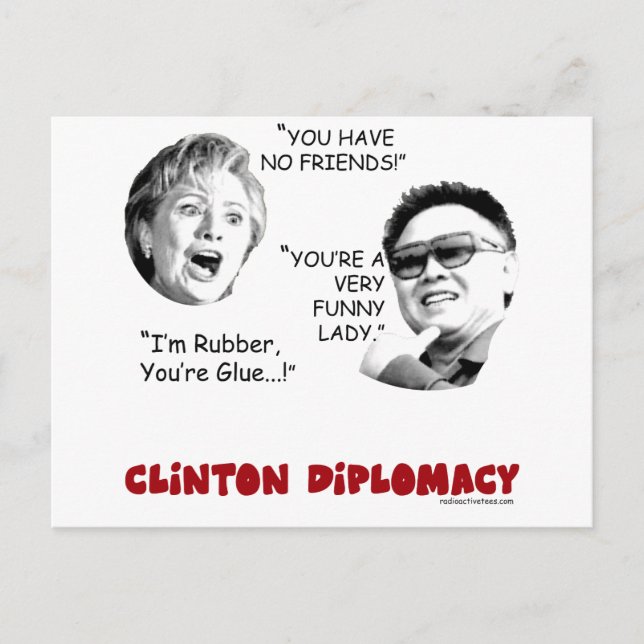 Clintondiplomatie3 Postkarte (Vorderseite)