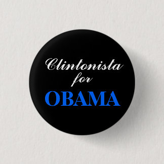 Clintonista für OBAMA Button