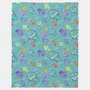Clip Art Fish Muster + Ihre Ideen Fleecedecke