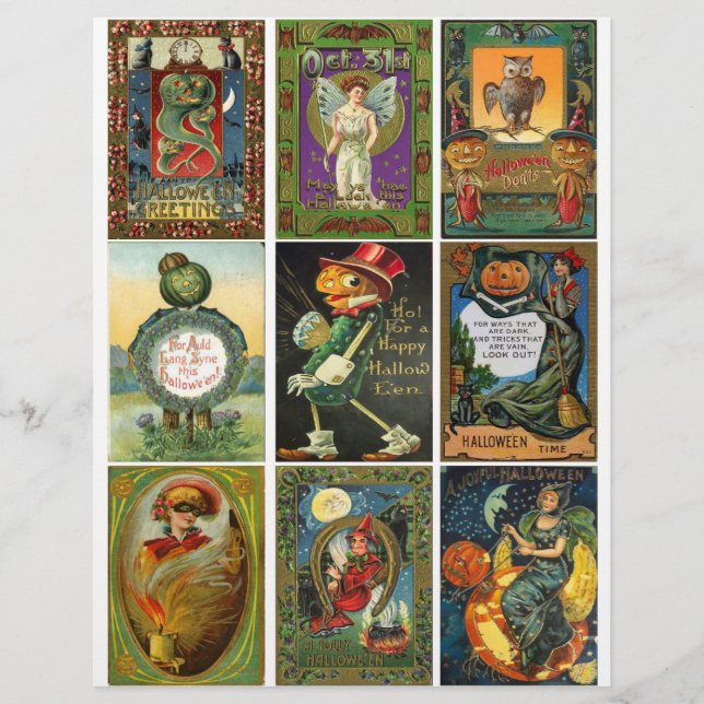 Clipart des cartes de commerce d'Halloween victori (Devant)