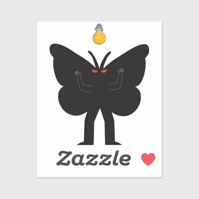 Clipart Mothman Aufkleber (Blatt)