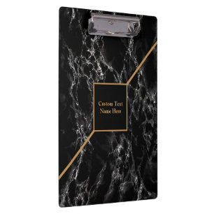 Clipboard aus Gold und schwarzem Marmor - Benutzer Klemmbrett