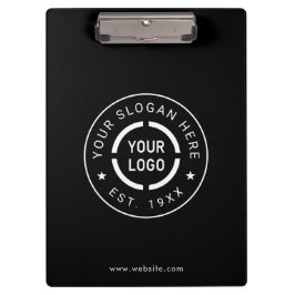 Clipboard mit dem Logo der Black Round-Custom-Mark Klemmbrett