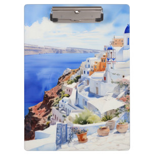Clipboard Oia Santorini Klemmbrett