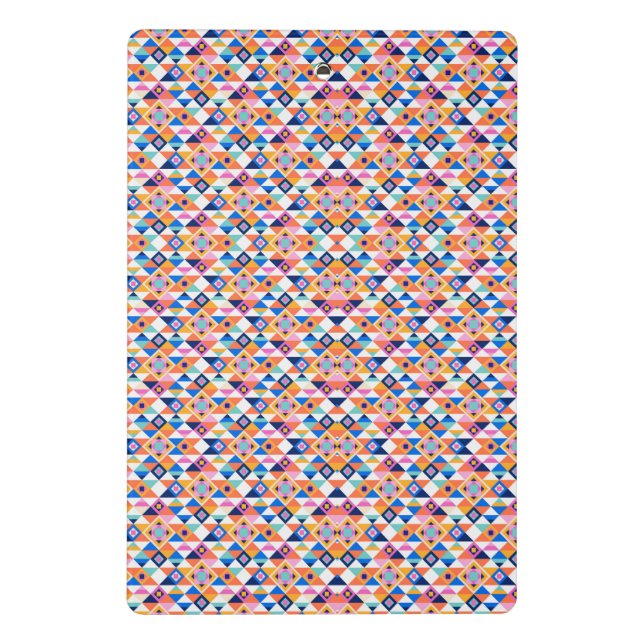 Clipboard with vibrant geometric pattern  mini klemmbrett (Rückseite)