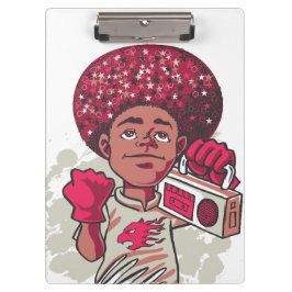 Clipboard – YOUTH Power Afro & Boombox Urban Klemmbrett