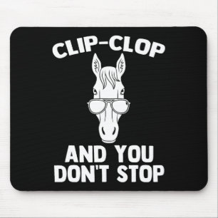 ClipClop & Du spenst Stopp - Funny Horseback R Mousepad