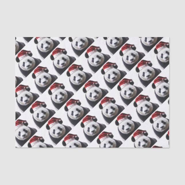Clipped-Panda-Santa-2 Seidenpapier (Vorderseite)