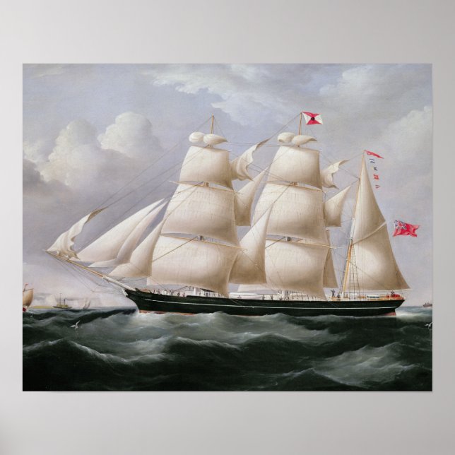 Clipper Barque 'Procymatica' off Dover (Öl auf Can Poster (Vorne)