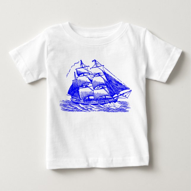 Clipper - Blau Baby T-shirt (Vorderseite)
