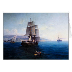 Clipper-Segelschiff und Dampfer 1900er Jahre
