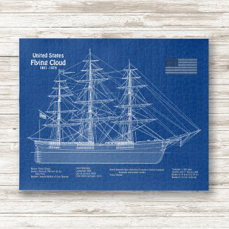 Clipper Ship Flying Cloud - Blueprint ABD