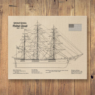 Clipper Ship Flying Cloud - Ship Blueprint SD