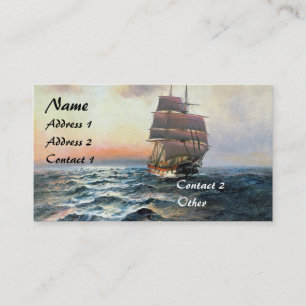Clipper Ship Ocean Sailing Seas Cartes de visite