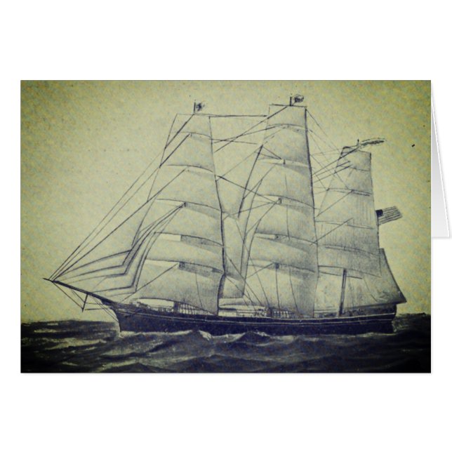 Clipper Ship Young America 1853 (Vorderseite (Horizontal))