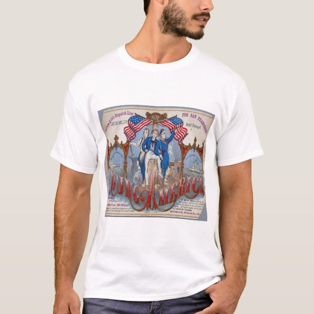 Clipper Ship Young America 1853 T-Shirt (Vorderseite)