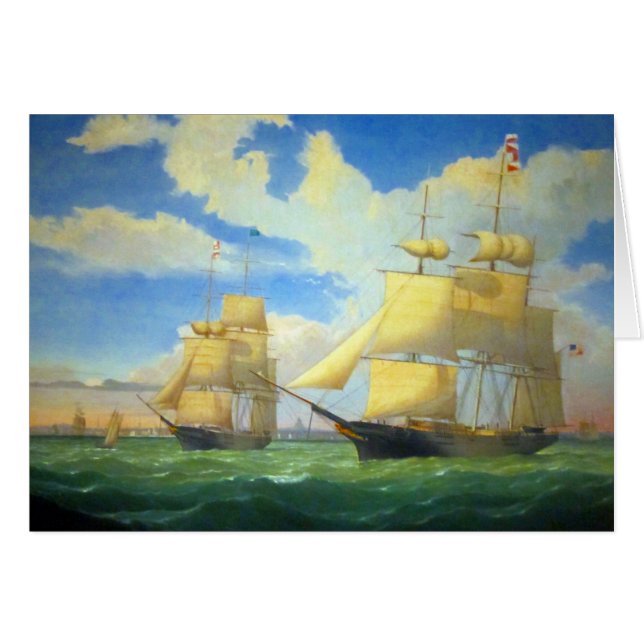 Clipper Ships Fitz Henry Lane 1853 (Vorderseite (Horizontal))