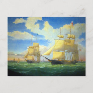 Clipper Ships Fitz Henry Lane 1853 Postkarte