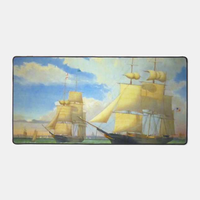 Clipper Ships Fitz Henry Lane 1853 Schreibtischunterlage (Vorderseite)