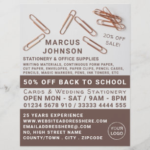 Clips, Büromaterial, Büromaterial, Stationer Flyer