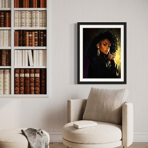 Clique - Regal afrocentric Portrait Artwork Leinwanddruck