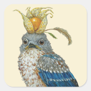 Clive the Eastern bluebird chick stickers