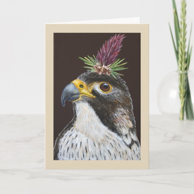 Clive the peregrine faucon carte de voeux (Devant)