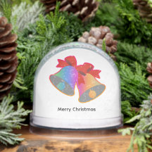Cloche de Noël joyeuse arc-en-ciel 