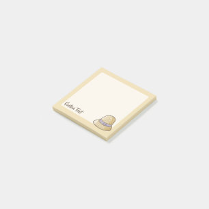 Cloche Hat Beige Post-it Klebezettel