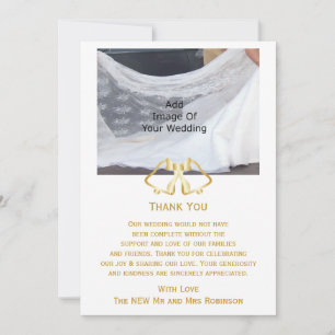Cloches Cartes de remerciements Mariages Or Et Rub