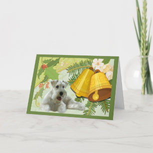Cloches de carte de Noël Schnauzer miniature