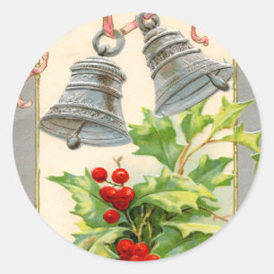 Cloches de Noël Vintage et Stickers Holly