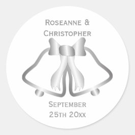 Cloches Et Ruban À Stickers Faire-part de mariage 