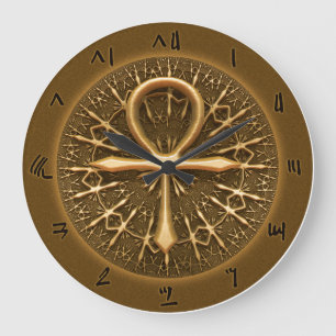 CLOCK - ÄGYPTISCHE UND GOLDENVERANSTALTUNG GROßE WANDUHR