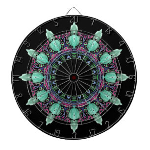 Clock face Kaleidoskop Fraktal ART I Dartscheibe