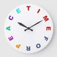 Clock Face - TIME FOR PEACE colored