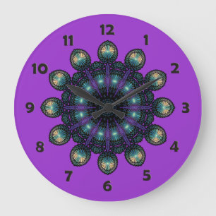 Clock Faces - Apophysis Fractal Große Wanduhr