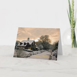 Clock House Card Feiertagskarte