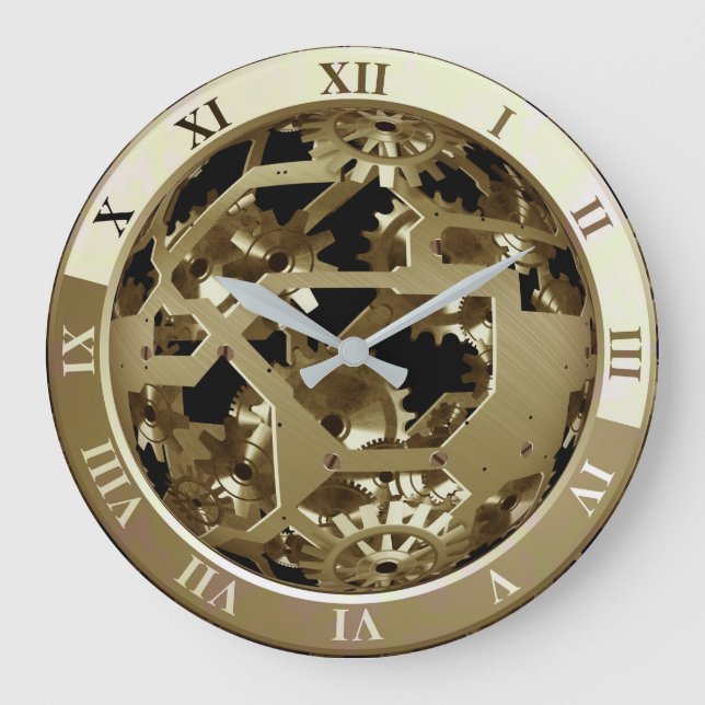 Clock Mechanical Wall Clock Große Wanduhr (Vorderseite)