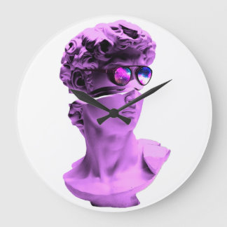 Clock Michelangelo's David - By RLE Art Solutions Große Wanduhr