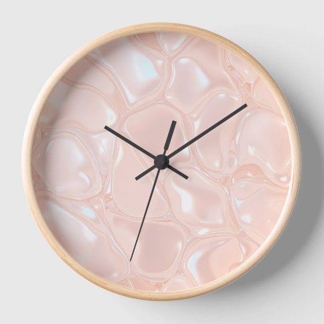 Clock Peach Slime Design Uhr (Vorderseite)