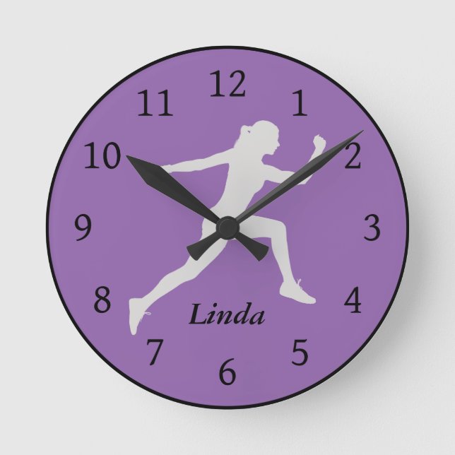 Clock Personalize, Clock For Gym, Clock For Runner Runde Wanduhr (Vorderseite)