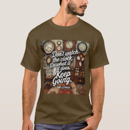 Clock Productivity Quote Brown T - Shirt