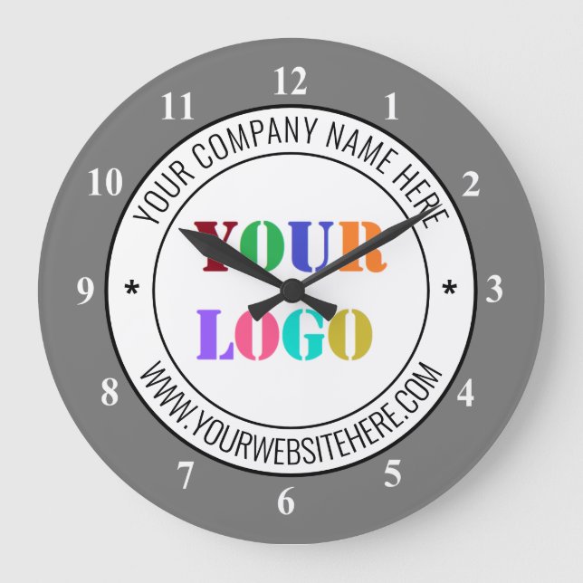 Clock-Wall-Wand für benutzerdefinierte Firmenlogo Große Wanduhr (Vorderseite)