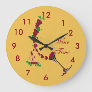 Clock~ Wein-Zeit Große Wanduhr
