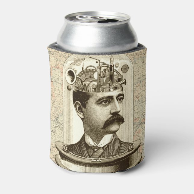 Clockwork Brain STEAMPUNK Vintag Dosenkühler (Kanne Rückseite)