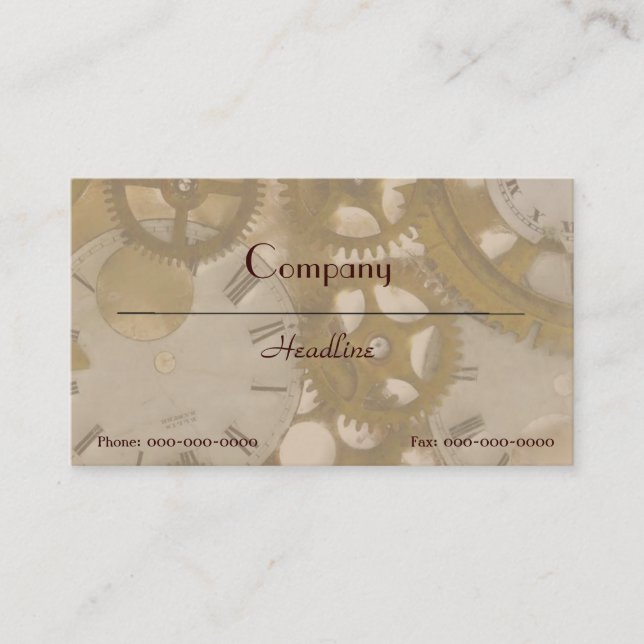 Clockwork Business Card Visitenkarte (Vorderseite)